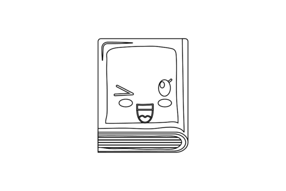 Back to School Book Cute Kawaii Outline: Essential Digital Files