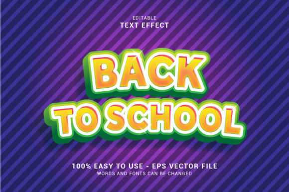 Editable Text Effect: Back to School