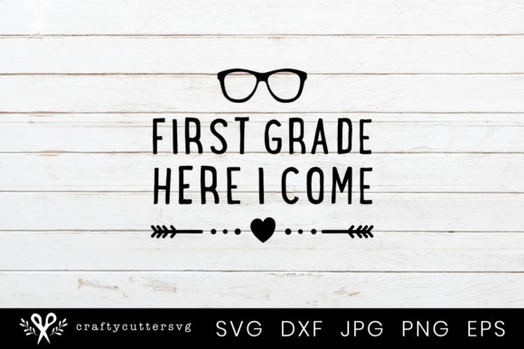 First Grade Here I Come – Back to School Clipart